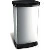 Odpadkový kôš, s pedálom, kovový efekt, 50 l, CURVER