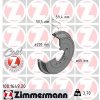 ZIMMERMANN Brzdový bubon 100.1649.20