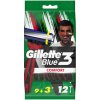 Gillette Blue3 Comfort Jednorazové strojčeky pre mužov 12 ks