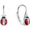 Evolution Group Krásne strieborné náušnice Lienky so zirkónmi 11534.1