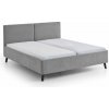 Sivá čalúnená dvojlôžková posteľ s roštom 180x200 cm Piano – Meise Möbel