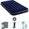 INTEX Nafukovacia posteľ Intex - pre 1 osobu - 99 x 191 x 25 cm - modrá - súčasťou balenia je pripevnené prestieradlo - pumpa a opravná súprava