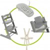Akčný set STOKKE TRIPP TRAPP STOLIČKA Storm grey + Baby set + novorodenecká sada + pásy