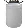 Barel plastový biely 50l s otvorom a vrchnákom 20cm