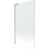 Mexen Next L, 1-krídlová vaňová zástena 100 x 150 cm, 6mm číre sklo, medený profil, 895-100-000-03-00-65