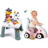 Set didaktický stolík Activity Table Little a ružové odrážadlo Smoby so zvukmi a vodiacou tyčou s ohrádkou