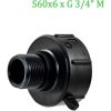 Adaptér na IBC nádrž, závit S60x6 na G vonkajší závit S60x6 x G 3/4