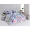 Matějovský Obliečka Posteľná bielizeň - Aurelia Bavlnený satén digitálny 1x 240/220, 2x 70/90 240x220+2*70x90 kvety modrá, sivá, ružová