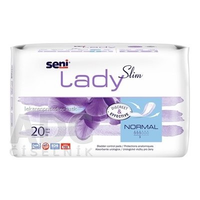 Seni Lady Slim NORMAL urologické vložky pre ženy, savosť 340 ml (inov.2021) 1x20 ks