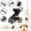 Set 11v1 Thule Urban Glide 4-wheel Black + madlo + vanička Dark Slate + príslušenstvo JOMK + autosedačka Thule Maple Black s ISOFIX základňou Thule Alfi a adaptéry