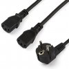 StarTech.com 2 m počítačový napájací kábel Y - 18AWG - EU Schuko na 2x C13 - 10A 250V - Náhradný napájací kábel Y Splitter - Napájací kábel tlačiarne - Napájací kábel PC - Napájací kábel monitora - UL