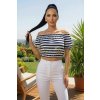 Pásikavý crop top
