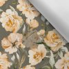 Takoy Látka s potlačou nepremokavý polyester TD / NS pivónie romantica khaki-NS-11117