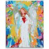 Maľovanie podľa čísel - Anjel so srdcom - 80x100 cm, bez dřevěného rámu - výroba CZ