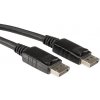 Kábel DisplayPort M/M 10m, 4K@60Hz, DP v1.2, 21.6Gbit/s, čierny