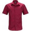 James & Nicholson (Daiber) Pánska košeľa s krátkym rukávom JN644 - Vínová | 5XL