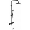 Villeroy & Boch Universal Showers Sprchový set s termostatom, priemer 23 cm, 3 prúdy, matná čierna TVS109002UK0K5