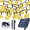SVETELNÁ GIRLANDA ZÁHRADNÁ SOLÁRNA LAMPA REŤAZ 40 LED ŽIAROVIEK 6 m GULIČKY