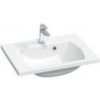 RAVAK Classic II 600 umývadlo 60x45x17,4cm s prepadom s otvor. na bat. liaty mramor, Biele XJX01160003