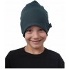 detská bavlnená čiapka obojstranná čierna + zelená