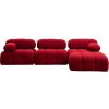 Hanah Home Rohová modulárna sedacia súprava Bubble 288 cm s taburetom červená