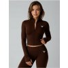 Dámsky top na zips SOFT - Brown Veľkosť: S
