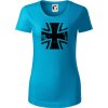 Bundeswehr kríž - Dámske tričko z organickej bavlny Origin (GOTS) - 2XL ( Svetlý tyrkys )