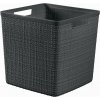 CURVER JUTE 17L Košík kocka 28 x 28 x 27 cm, tmavo sivý 01906-G44