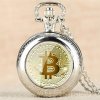 Bitcoin Vreckové Hodinky Strieborná