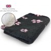 DRYBED Premium Vet Bed čierny + ružové labky 150 x 100 cm