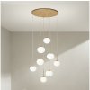 | Ondaluce - Závesný luster na lankách JEWEL 8xE14/10W/230V priemer 70 cm zlatá/biela | SO.JEWEL/8-ORO