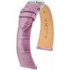 Kožený remienok Hirsch London 04207187-2, fialový, aligátoria koža, Quick Release 16 mm