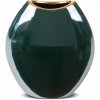 EUROFIRANY KERAMICKÁ VÁZA AMORA 14X7X16 CM TMAVOZELENÁ