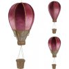 Dekorácia závesná - teplovzdušný balón v ružovo-zlatej farbe 70 cm
