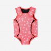 DECATHLON Detská neoprénová kombinéza Bodywarm Mini 2 mm na suchý zips ružová 6-12 m (61-75 cm)