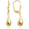 MINET Elegantné zlaté náušnice kvapky Au 585/1000