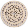 Veko na pletenie / háčkovanie mandala Ø15 cm - prírodný sv.