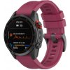 Jednofarebný QuickFit remienok pre Garmin 20mm - Vínovo červený GRM-GS04-01