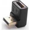 PremiumCord DisplayPort 1.2 dole zahnutý adaptér 90°, male/female, pozlátené konektory