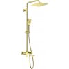 Deante Aplomo Alpinia sprchový set s vaňovou batériou, zlatý, NAC_Z1AM