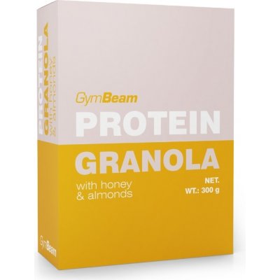 GymBeam Proteínová granola s medom a mandľami - 300 g