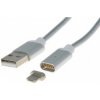 PremiumCord ku2m1fgs Magnetický micro USB 2.0, A-B nabíjecí a datový, 1m