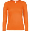 B&C Dámske tričko s dlhým rukávom TW06T Orange