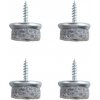 Walteco Filcový klzák so skrutkou, priemer 24mm, sivý, 4ks , 84990