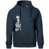 Husľový kľúč gitara - Oversized mikina dámská Moon - kratšia + širšia - S ( Tmavomodrá (veľmi tmavá - skoro čierna) )