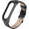 Xiaomi Mi Band 3/4/5/6 Kožený performance remienok Farba: Čierna MBSCZ-5KP01