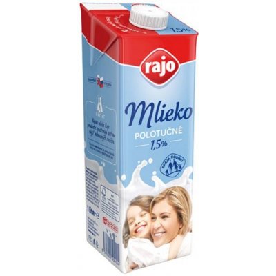 Rajo Trvanlivé polotučné mlieko 1 l od 1,75 € - Heureka.sk