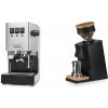 Gaggia New Classic E24 BC, stainless steel + Eureka Mignon Single Dose, Black & Oak