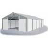 Skladový stan 5x10x2,5m strecha PVC 560g/m2 boky PVC 500g/m2 konštrukcie ZIMA PLUS Šedá Bílá Šedá