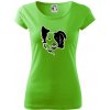 Border kólia obrys hlavy - Dámske tričko Pure - XS ( Apple Green )